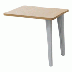 RETOUR EVIDENCE 80 X 60 CM CHÊNE CLAIR PIED ALU - VINCO