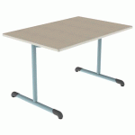 TABLE BANDANA 120X80 T5 DL STRAT POLY. ÉRABLE G. BEIGE/LAGON - MOBIDECOR