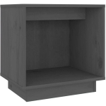 TABLES DE CHEVET 2 PCS GRIS 40X30X40 CM BOIS DE PIN SOLIDE