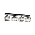 AVONNI PLAFONNIER AV-1795-4Y-BSY À 4 LAMPES BARRES, NOIR