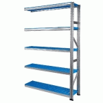 RAYONNAGE GALVAPLAST BLEU L.900 X P.600 MM SUIVANT
