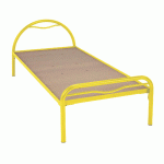 LIT ALBA MÉTAL 90X190 SOMMIER AGGLO JAUNE - MANUTAN COLLECTIVITÉS