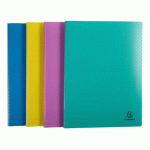 LOT DE 4 - PROTÈGE-DOCUMENTS FOREVER YOUNG EXACOMPTA POLYPROPYLÈNE A4 40 POCHETTES - 80 VUES COULEURS ASSORTIES