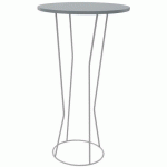 MANGE DEBOUT CYCLO Ø 60 CM PLATEAU GRIS CENDRÉ PIÈTEMENT GRIS