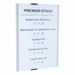 PLAQUE DE PORTE DURABLE INFO SIGN - FORMAT A4