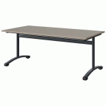 TABLE MALIBU 160X80 T4 DL STRA ABS GRIS U727/GRIS 7016