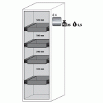 ARMOIRE SÉCURITÉ S-PHOENIX-90 S90.196.060.075.FDASR BLANC - ASECOS