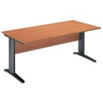 BUREAU DROIT PRONTO MÉTAL - L.160 X P.80 CM - PLATEAU AULNE - PIEDS L ANTHRACITE