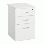 CAISSON HAUTEUR DE BUREAU BOIS PROFONDEUR 60 CM BLANC BRUNEAU EXCELLENS