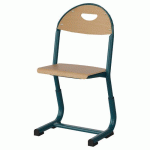 CHAISE MALIBU AST RÉG. T1/T3 ASS/DOS HÊTRE - ACIER BLEU 5025 - MANUTAN EXPERT