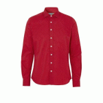 COTTOVER CHEMISE TWILL SLIM FIT HOMME - CERTIFIÉ GOTS ROUGE - TAILLE 36