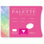 PALETTE HUILE BLOC COLLÉ 3 CÔTÉS 40F A3 90G - LOT DE 5