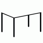 TABLE LOKI 120X80X75 CM BLANC/NOIR