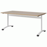 TABLE MALIBU 160X80 T5 DL STRA ALAISÉ ACACIA/BLC 9016