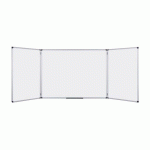 TABLEAU BLANC MAGNÉTIQUE MAYA TRIO BI-OFFICE, SURFACE EN ACIER LAQUÉ, CADRE EN ALUMINIUM, 90 X 60 CM