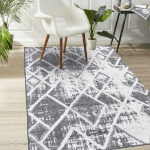 JADOREL - 120X170 - TAPIS SHAGGY LADURO GRIS 120X170 OEKO TEX® EN POLYPROPYLÈNE DOUX ET SOYEUX - GRIS