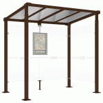 ABRI BUS MILAN 2.50 M - 1 BARDAGE LATÉRAL - MARRON 8017 - PROCITY