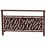 BARRIÈRE VENISE 1.50 M STRUC TÔLE DÉCOUPÉE ZINC MARRON 8017 - PROCITY