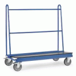CHARIOT PORTE-PANNEAUX AVEC PLATEAU EN CONTREPLAQUÉ HYDROFUGE - 500 KG