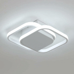 PLAFONNIER BLANC MODERNE À DOUBLE CARRÉ LED DE 24W EN ALUMINIUM (LUMIÈRE BLANCHE) - COMELY