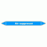 LOT DE 5 - MARQUEUR TUYAUTERIE - AIR SUPPRESSÉ - VINYLE LAMINÉ - NFX 08-105 450 X 52 MM
