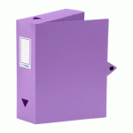 LOT DE 6 - BOÎTE DE CLASSEMENT PLASTIQUE ESSENTIEL RECYCLE VIQUEL DOS 8 CM MAUVE