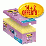 NOTES POST-IT SUPER STICKY CANARY - 3M - 76 X 76 MM - PAQUET 16 BLOCS