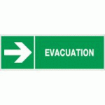 PANNEAU ÉVACUATION À DROITE