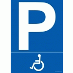 PANNEAU PARKING PICTOGRAMME PMR - 300 X 420 - PVC