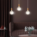 EMIBIG LIGHTING SUSPENSION SPARK 3 À 3 LAMPES, BLANCHE-CUIVRÉE