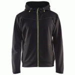 SWEAT ZIPPÉ À CAPUCHE NOIR/JAUNE FLUORESCENT TAILLE S - BLAKLADER