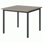 TABLE MALIBU 80X80CM T4 4P STRA ABS GRIS U727/GRIS 7016