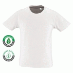 TEE-SHIRT PERSONNALISABLE COTON BIO 160G ENFANT BLANC