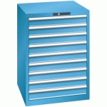 ARMOIRE BLEU CLAIR 717X725X1000 AVEC 9 TIR. 200KG - LISTA