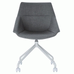 CHAISES LUGE PIED BLANC ASSISE ANTHRACITE - PAPERFLOW