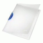 LOT DE 6 - CHEMISE DE PRÉSENTATION À CLIP BLEU FONCÉ LEITZ COLOR CLIP 22 X 31 CM INCOLORE