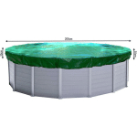 COUVERTURE DE PISCINE D'HIVER RONDE 180G / M² POUR PISCINE DE TAILLE 160 - 200 CM DIMENSION BÂCHE Ø 260 CM VERT