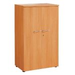 MEUBLE MI-HAUTEUR NF ENVIRONNEMENT AVEC PORTES - H.104 X L. 80 X P. 48 CM - CHÊNE - PORTES CHÊNE