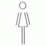 PICTOGRAMME FEMME - INOX BROSSÉ