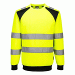 PORTWEST CD805 SWEAT HV ÉCO-CONÇU WX2 JAUNE/NOIR - TAILLE S