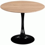 VENTEMEUBLESONLINE - TABLE RONDE IBIZA BLACK Ø90 CM NOIR - #070001