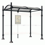 ABRI BUS PROVINCE 2.50 M 1 BARDAGE LAT. CITY NOIR 9005 - PROCITY