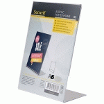 PORTE-VISUEL ACRYLIC, A4 PORTRAIT, INCLINÉ - LOT DE 3