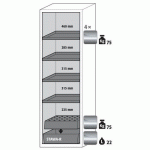 ARMOIRE SÉCURITÉ S-PHOENIX VOL.2-90 S90.196.060.FDAC BLANC - ASECOS