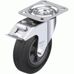 BLICKLE - ROULETTE PIVOTANTE À FREIN Ø 125MM BANDAGE CAOUTCHOUC SBR 100KG - LE-VPP 125R-FI