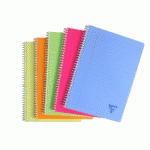 CAHIER RELIURE INTÉGRALE LINICOLOR FRESH A4 100 PAGES LIGNÉ + MARGE COUVERTURE PLASTIQUE POLYPROPYÈNE RAINURÉ COULEUR ALÉATOIRE - ASSORTIS - LOT DE 10