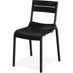 CHAISE EMPILABLE CALOR EN PP - NOIR - VEBA
