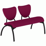 CHAUFFEUSE AINHOA 2 PLACES PIÈTEMENT NOIR TISSU COLORIS MAGENTA - MANUTAN COLLECTIVITÉS