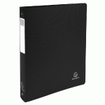 CLASSEUR 4 ANNEAUX 30MM POLYPROPYLÈNE OPAK RIGIDE 10/10E - A4 MAXI. - NOIR - LOT DE 10