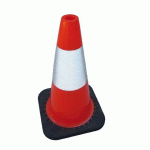 LOT DE 3 - CÔNE DE SIGNALISATION LESTÉ HAUTEUR 45 CM